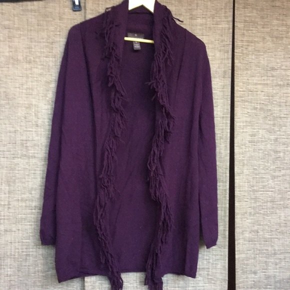 Fenn Wright Manson merino wool long fringed cardigan sweater. - Picture 1 of 2